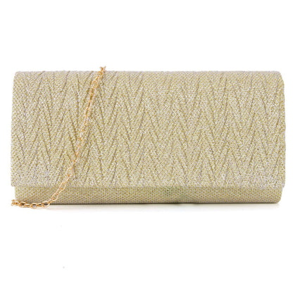 Fantasy shiny pleated clutch bag