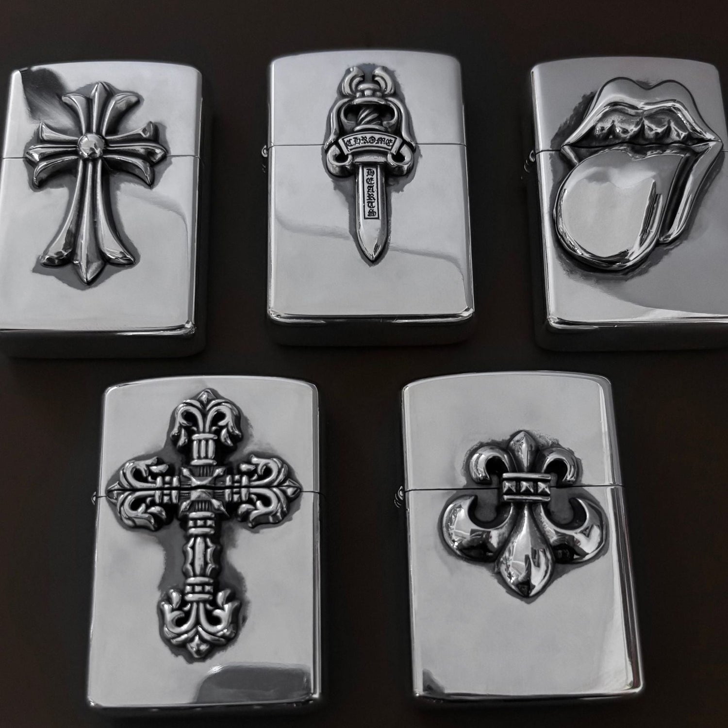 flame cross sword tongue anchor retro lighter