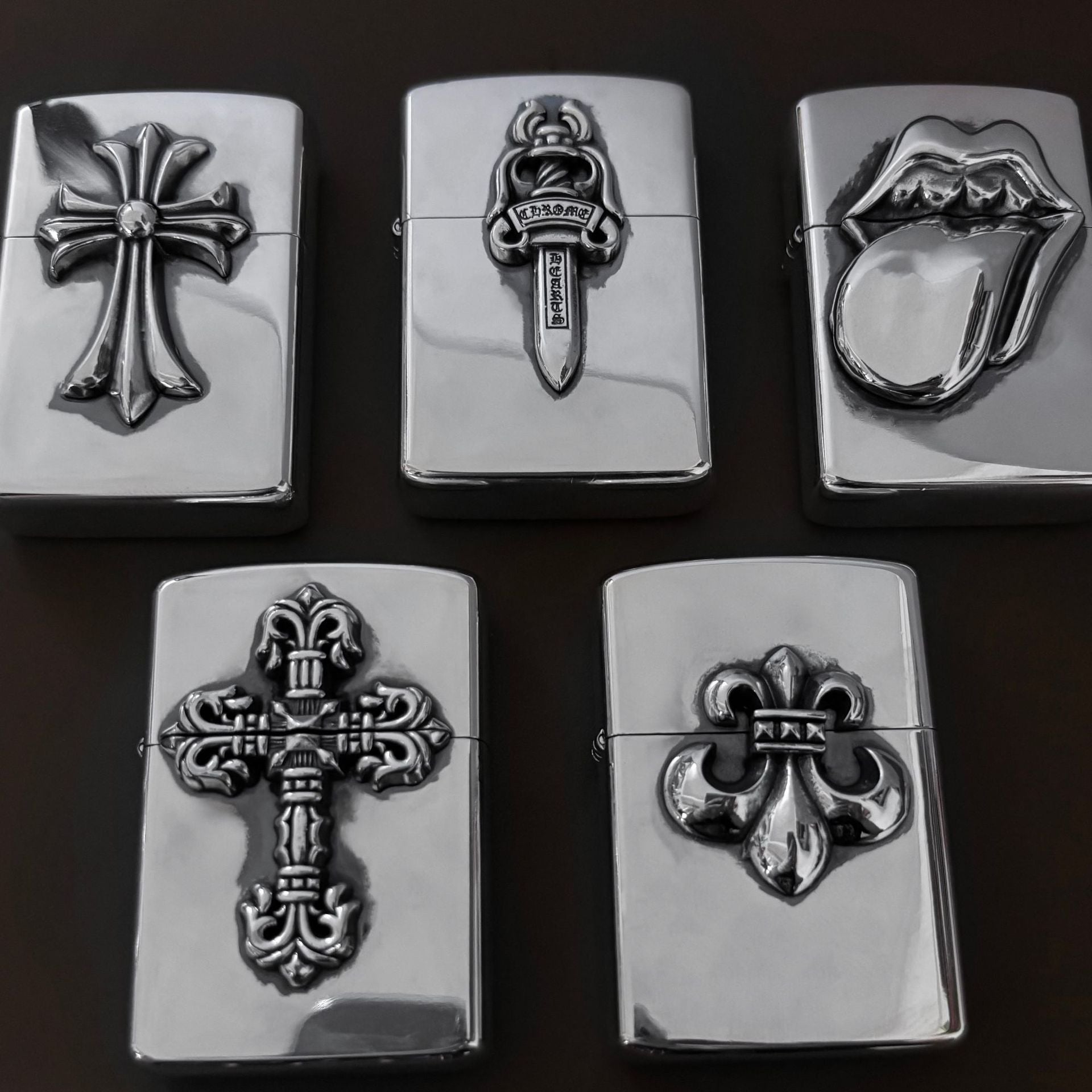 flame cross sword tongue anchor retro lighter