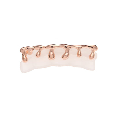 Hip-hop polished braces with gold electroplating