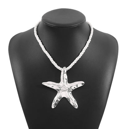 starfish necklace irregular alloy necklace