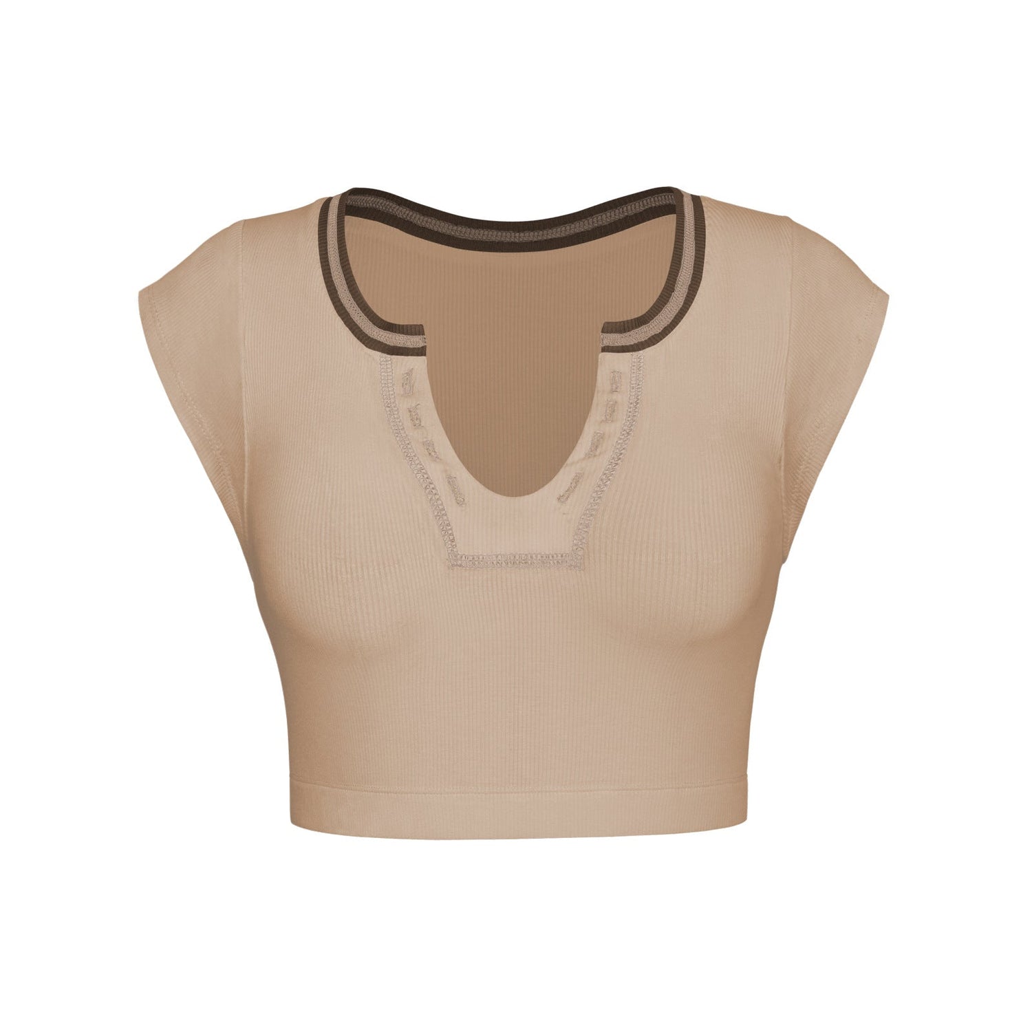Slim Fit Ultra Short Sexy Spicy Girls Top Knitted Thread T-shirt