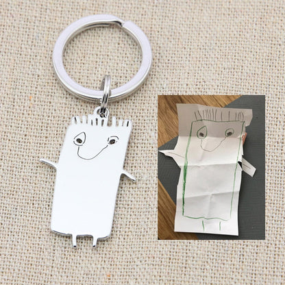 Actual Kids Drawing Necklace Art Gift Customized Personalized Necklace Children Artwork Necklace
