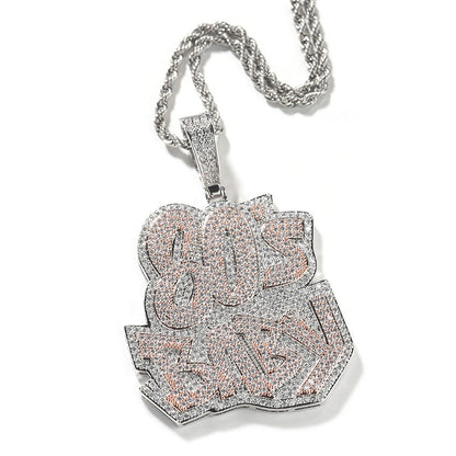 80Sbaby hip-hop diamond necklace