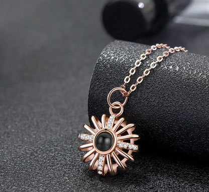 925 Silver Round Hollow Projection Necklace