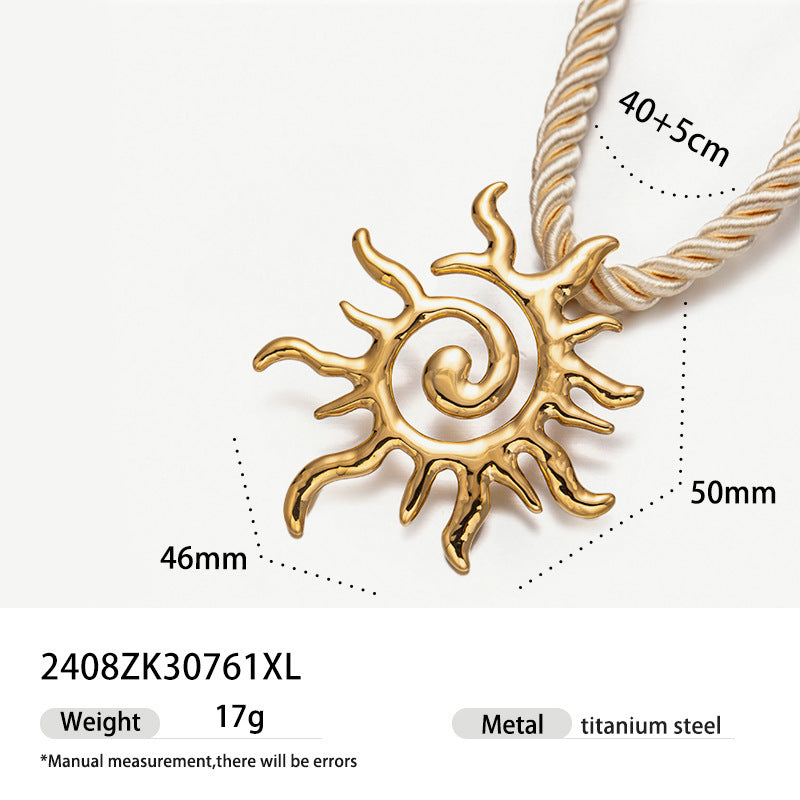 starfish necklace conch sun thick rope necklace