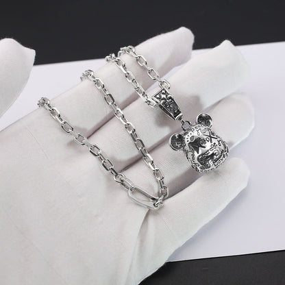 Retro Cute violent bear necklace