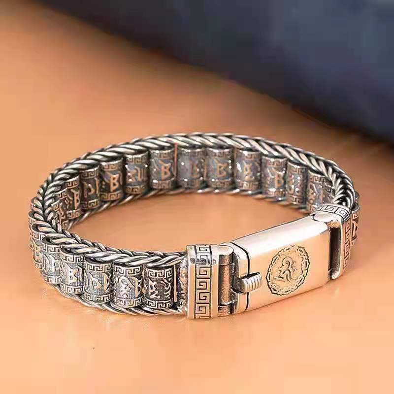 Six-character mantra roller bracelet