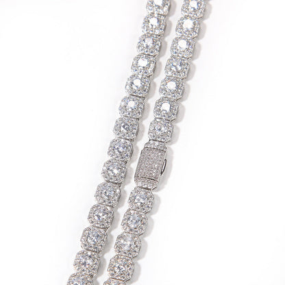 Hip-hop 9mm zircon-encrusted rock candy bracelet