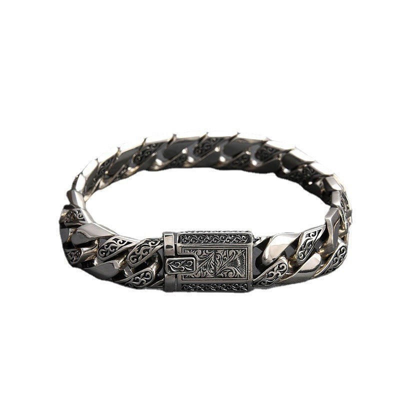 Tang grass pattern punk bare bracelet