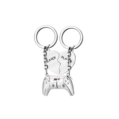 Heart engraved handle keychain Valentine&