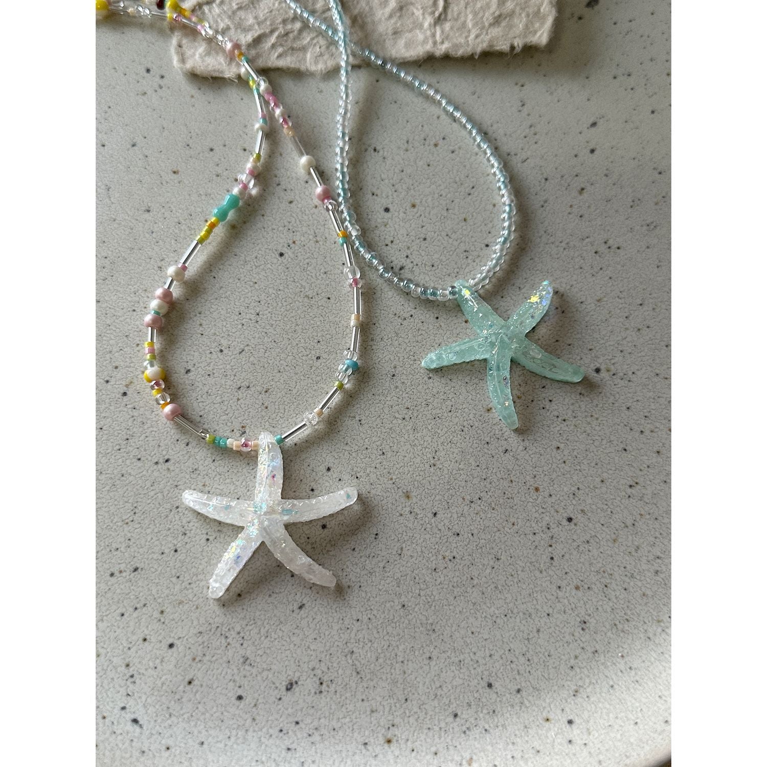 starfish necklace fresh dopamine color necklace