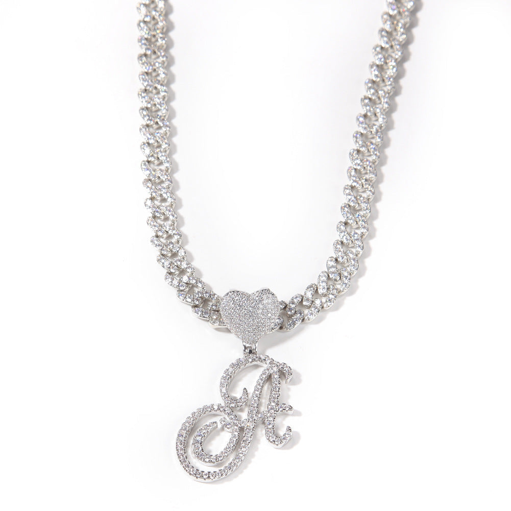 mens gold chain love button head floral necklace