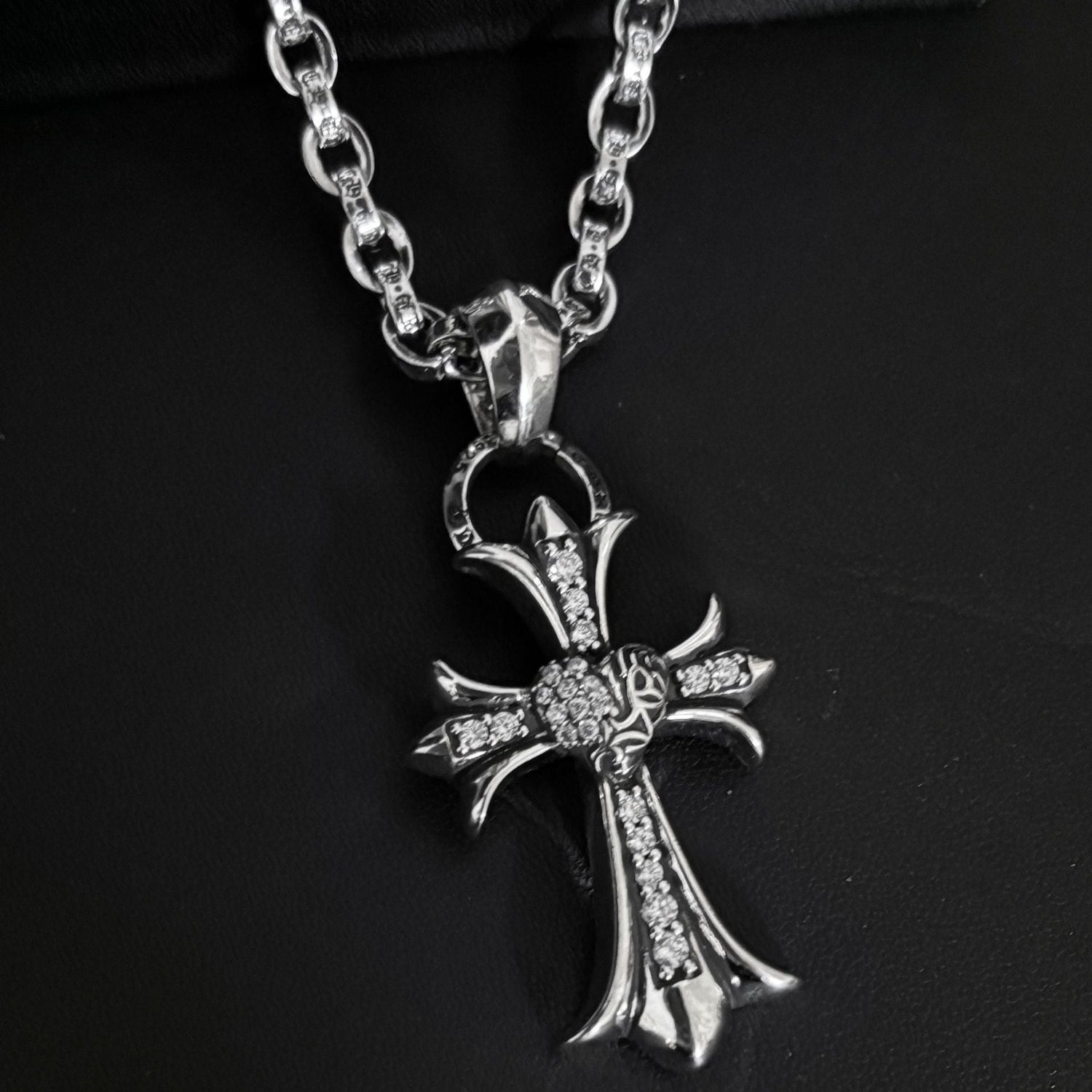 cross love letter chain necklace