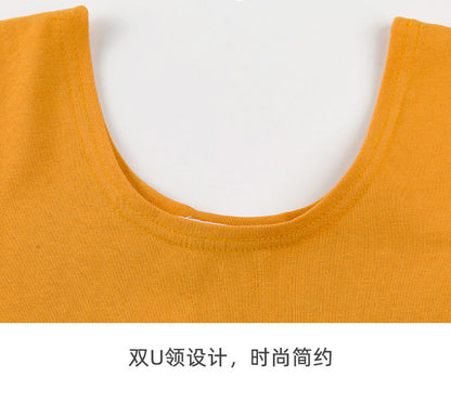 Tight navel-baring short-sleeved women&