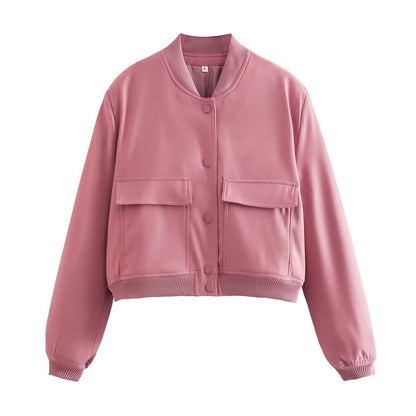 Large pocket short jacket