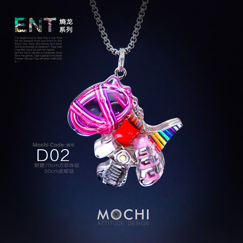 Original Cyberpunk Little Dinosaur Delicate High Design Couple Necklace
