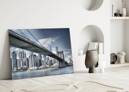 Manhattan Bridge Glass Wall Art