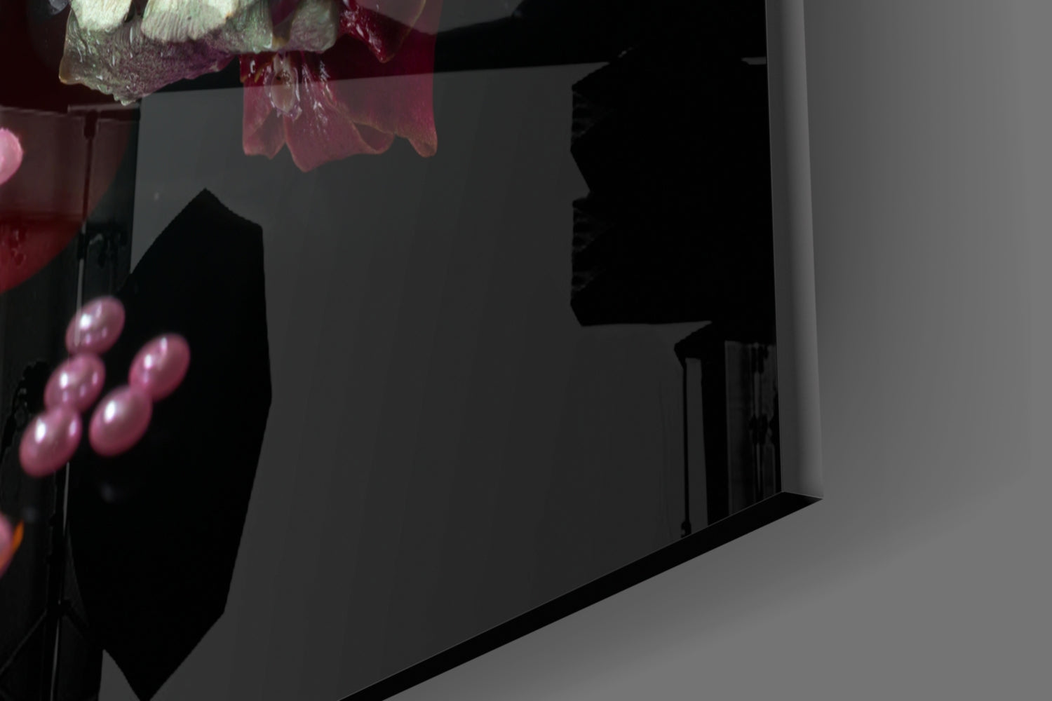 Red Candles Zen Stones Glass Wall Art