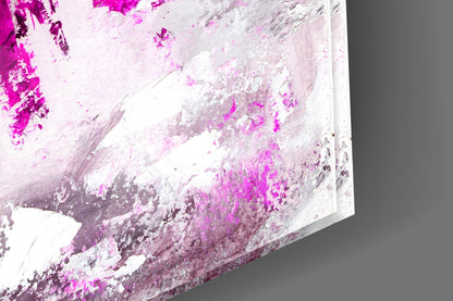 Magenta Ball Gown Ballerina Sketch Glass Wall Art