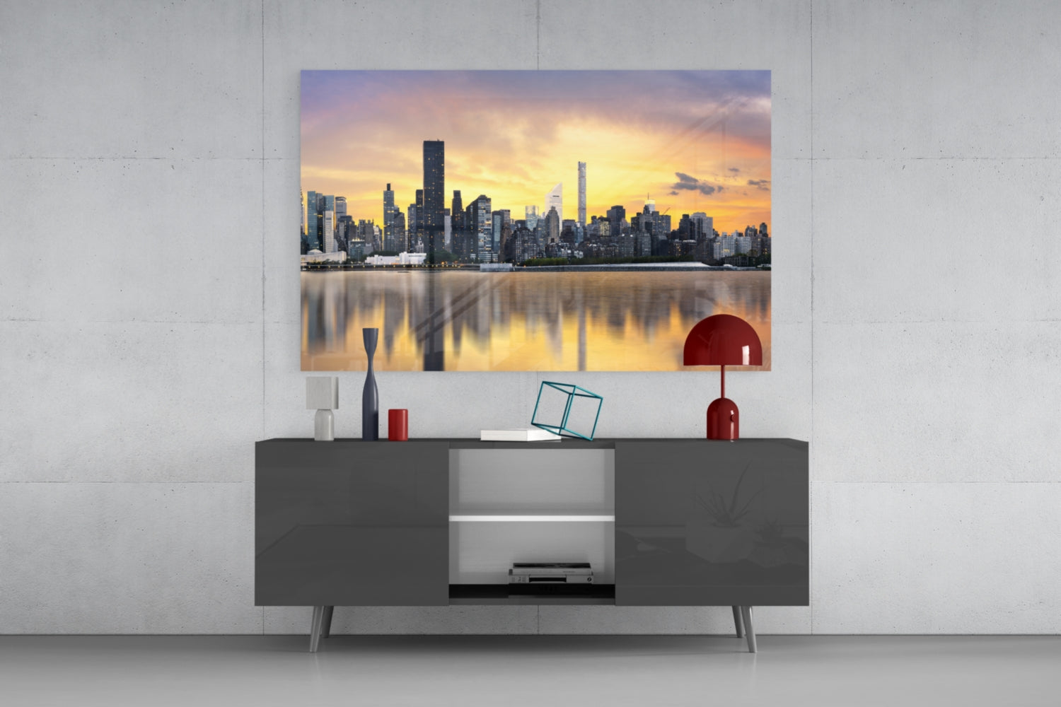 Downtown Glass Wall Art