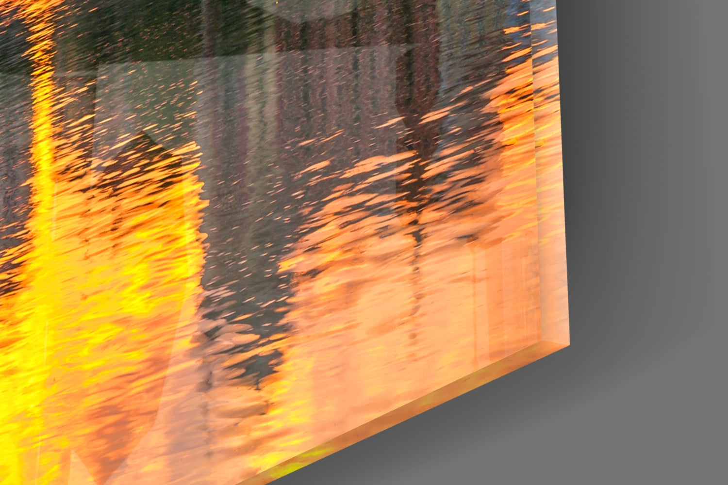 Fiery Sunset Clouds Prague Panorama Glass Wall Art