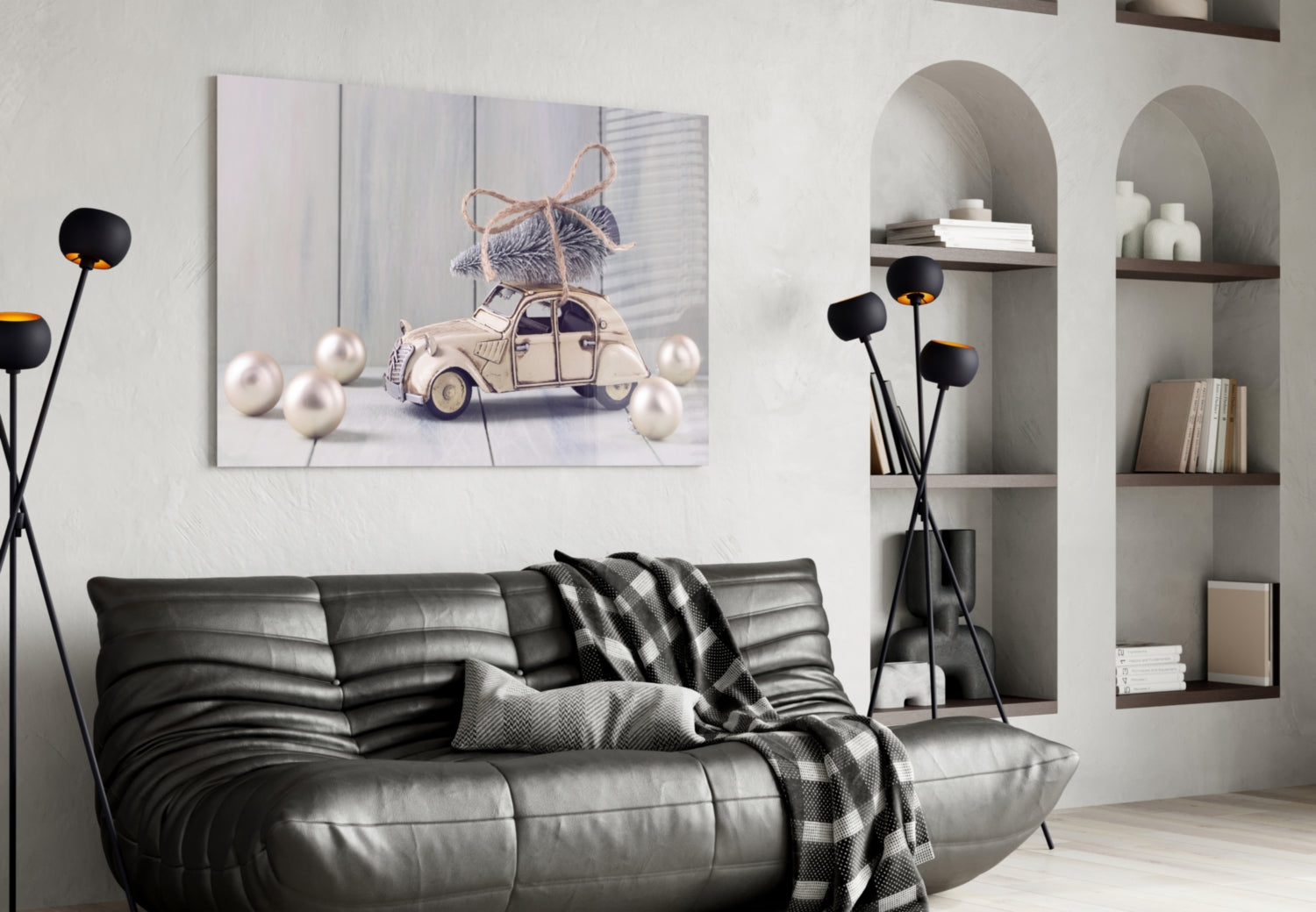 Retro French Car Glass Wall Art
