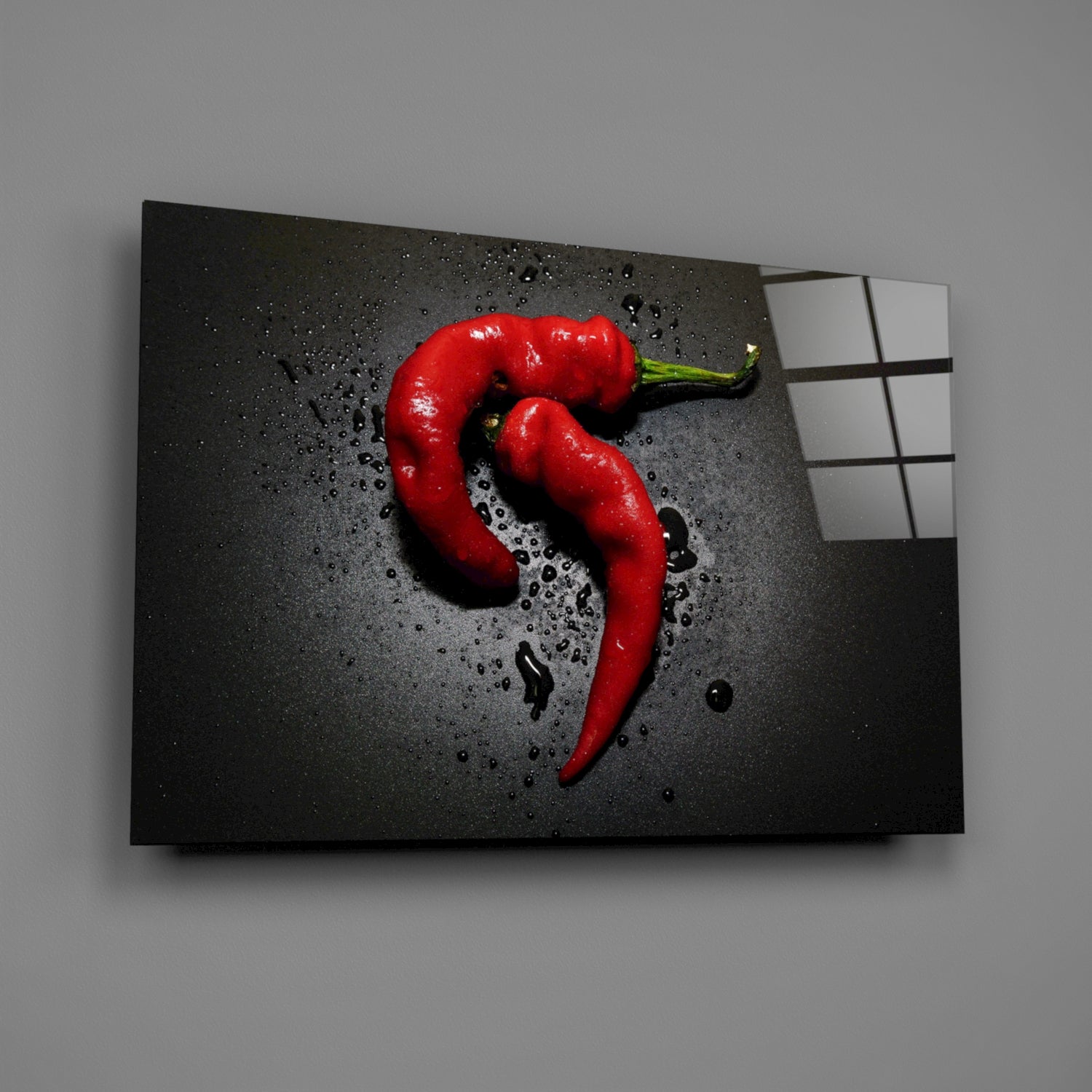 Red Pepper Glass Wall Art