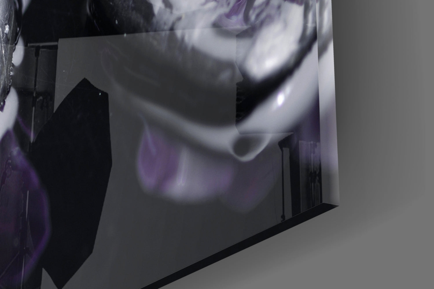 Magenta Orchids On Wet Zen Stones Glass Wall Art