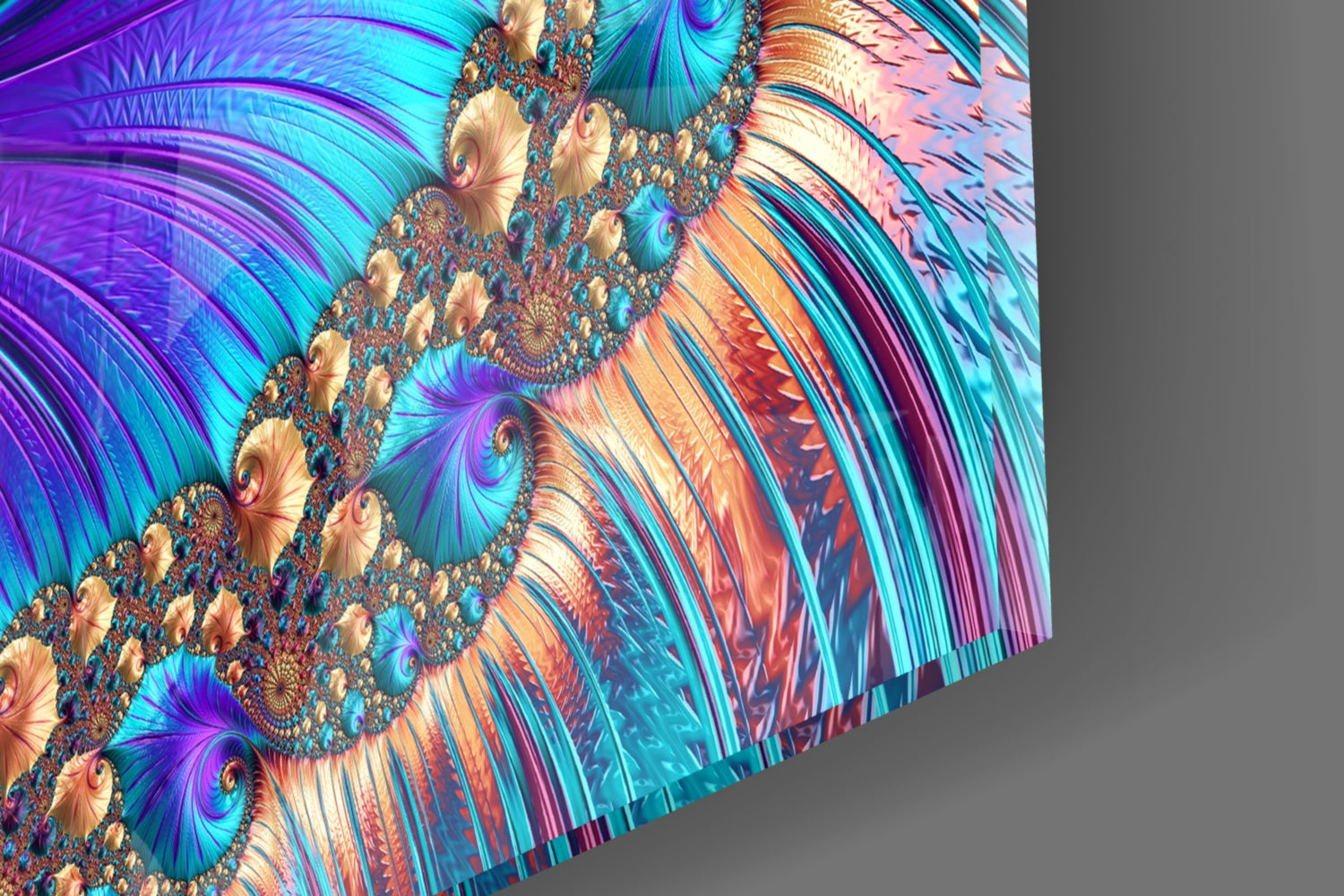 Abstract 2 Glass Wall Arts