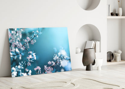 Spring Flowers Glass Wall Art