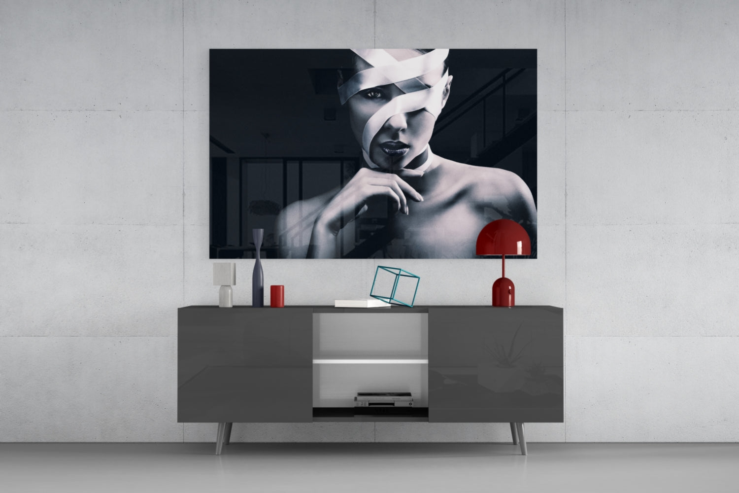 Woman Portrait 9 Glass Wall Arts