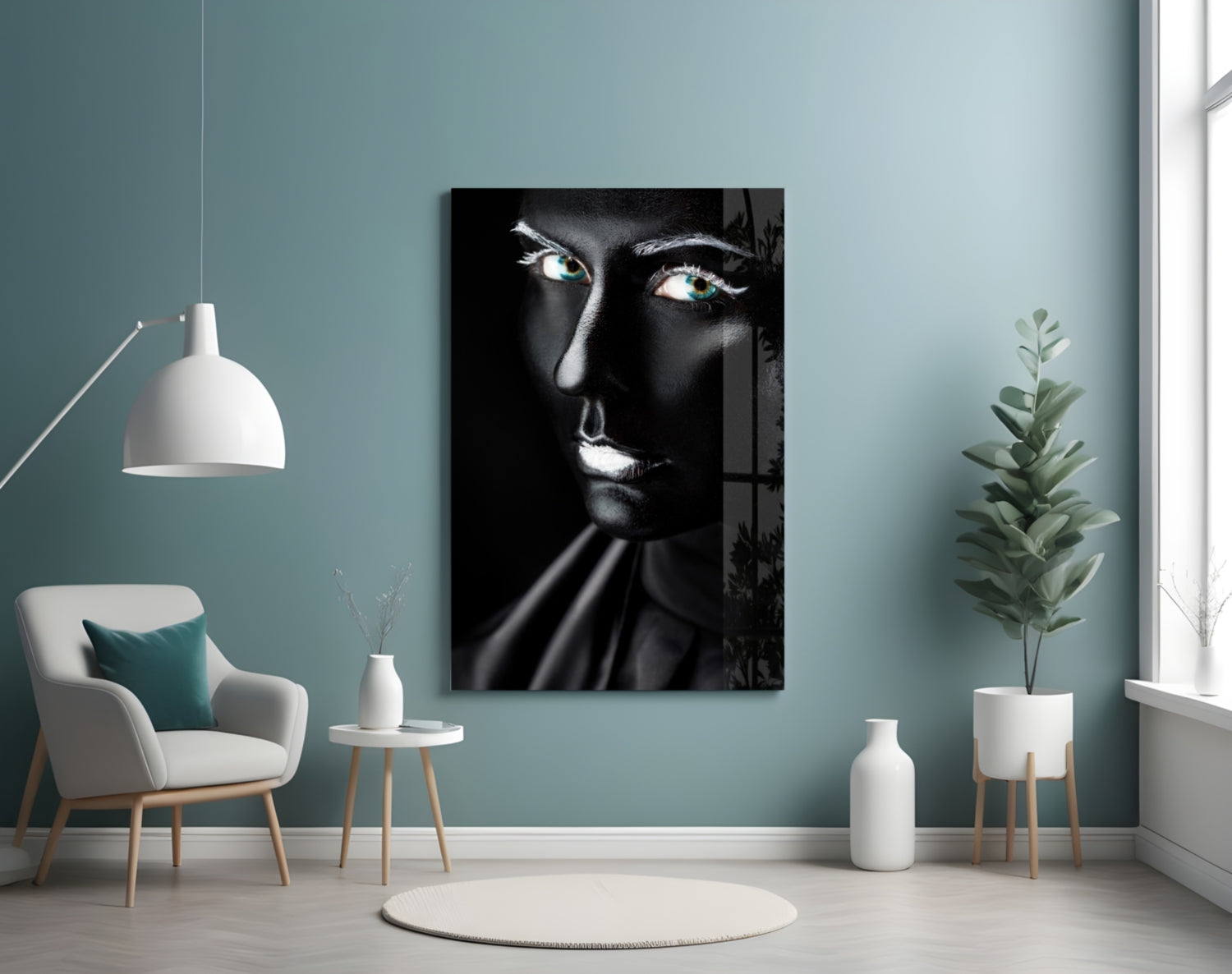 Female Portrait 11 Glass Wall Art