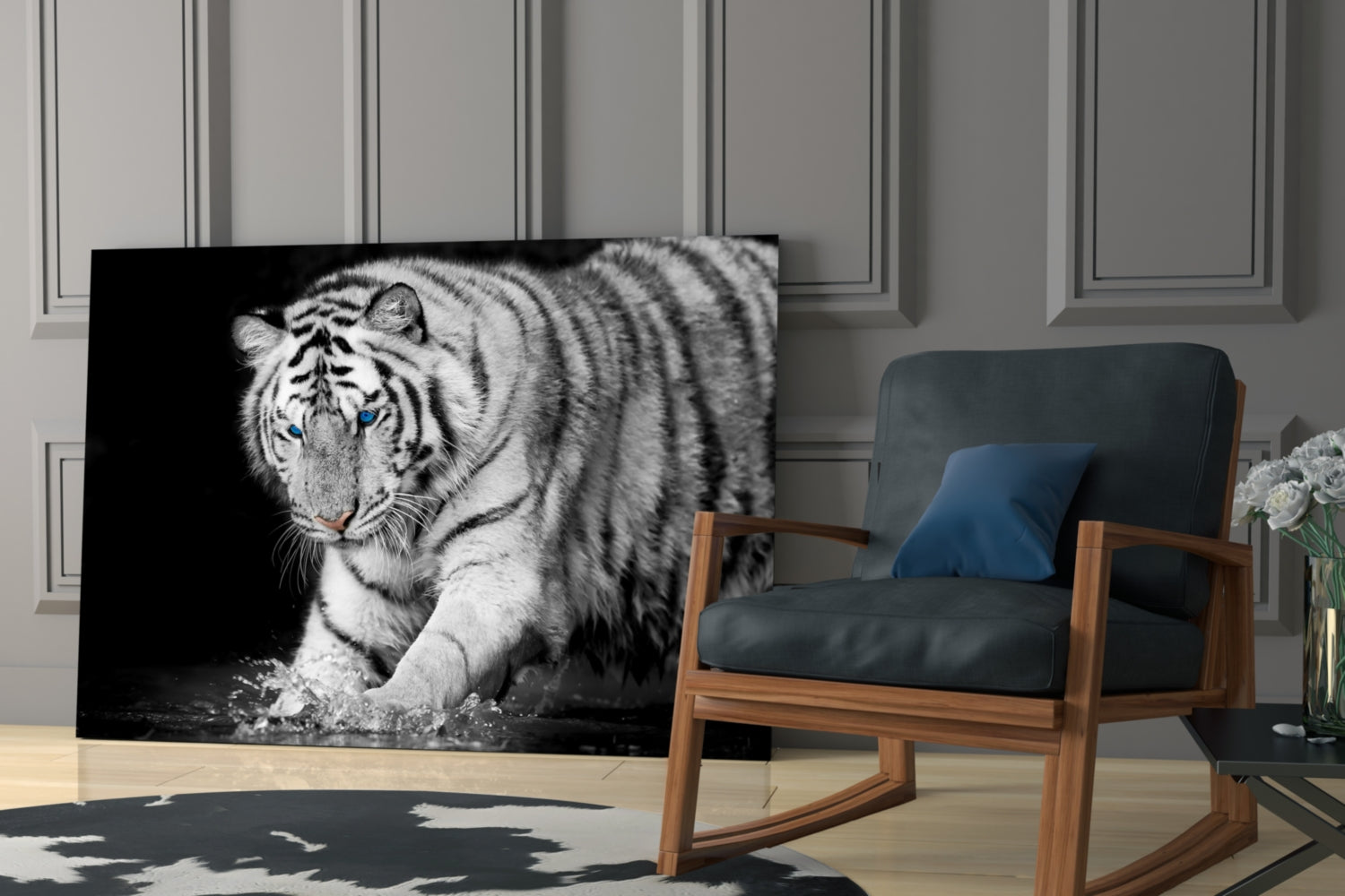 Tiger of the Bengal Glass Wall Art