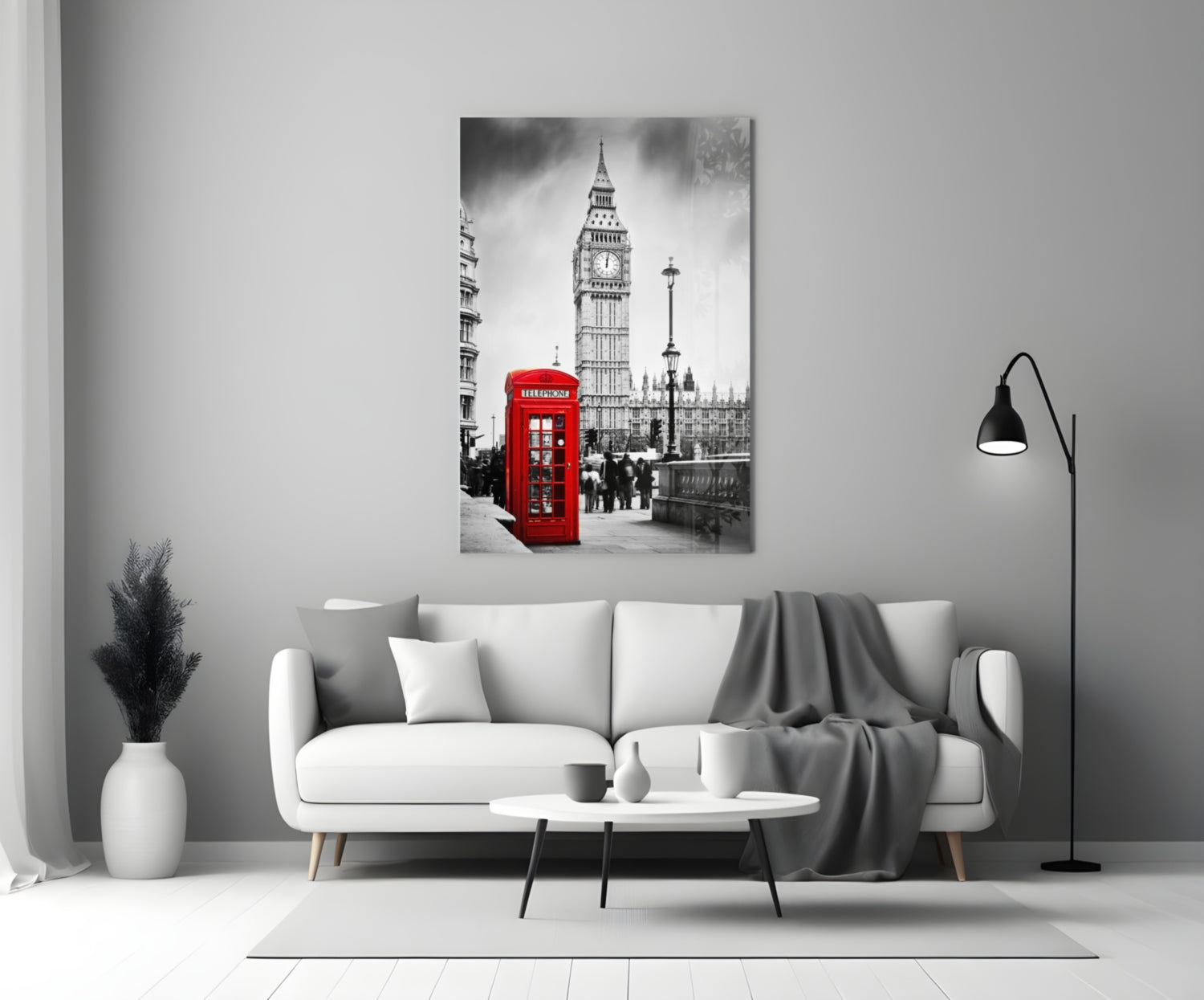 Phone Box Glass Wall Art
