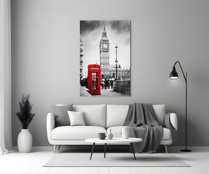 Phone Box Glass Wall Art