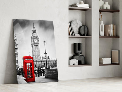 Phone Box Glass Wall Art