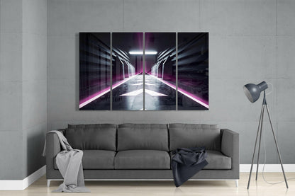 Hallway 4 Pieces Mega Glass Wall Art (59"x36")