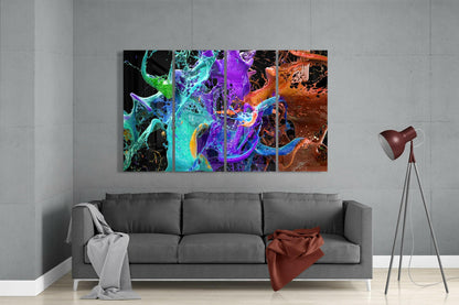 Mixing the Colors 4 Pieces Mega Glass Wall Art (59"x36")