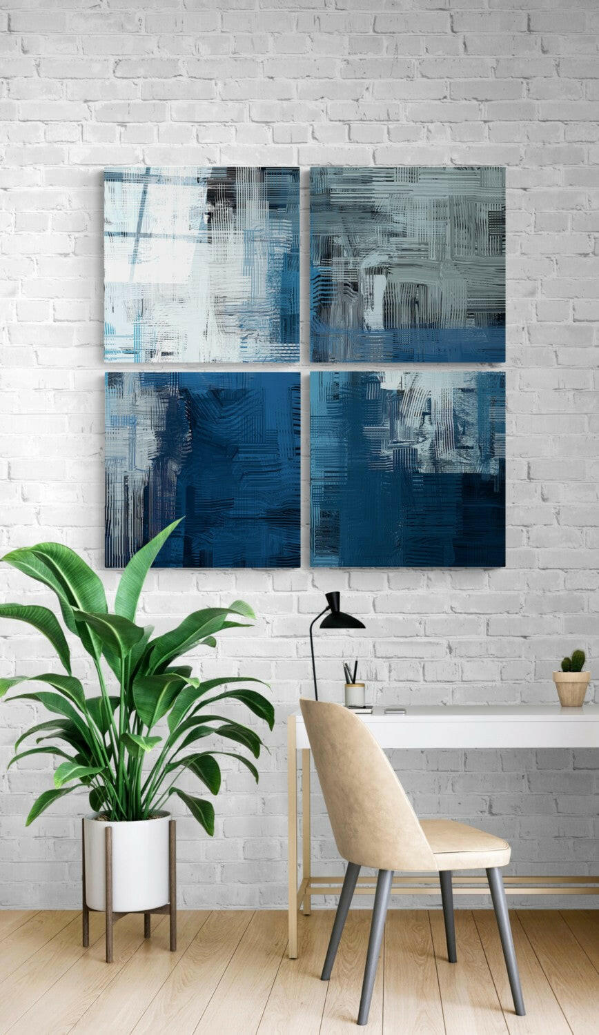 Blue Touch Quadro Glass Wall Art