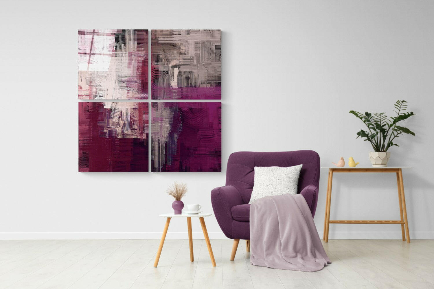 Purple Touch Quadro Glass Wall Art