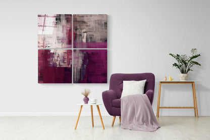 Purple Touch Quadro Glass Wall Art