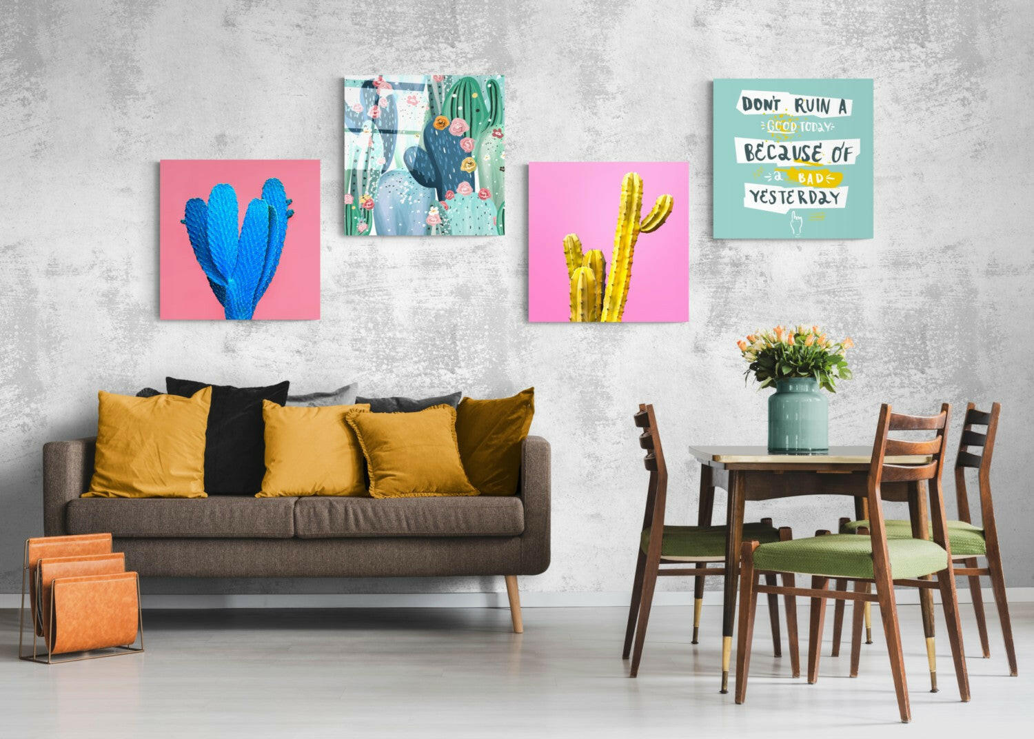 Cactus Quadro Glass Wall Art