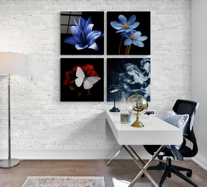 Flowers Quadro Glass Wall Art