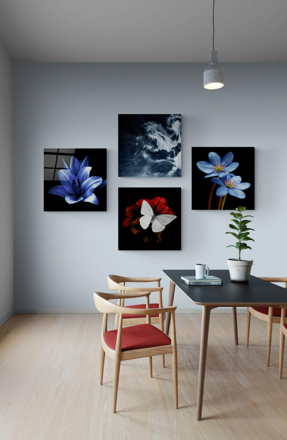 Flowers Quadro Glass Wall Art