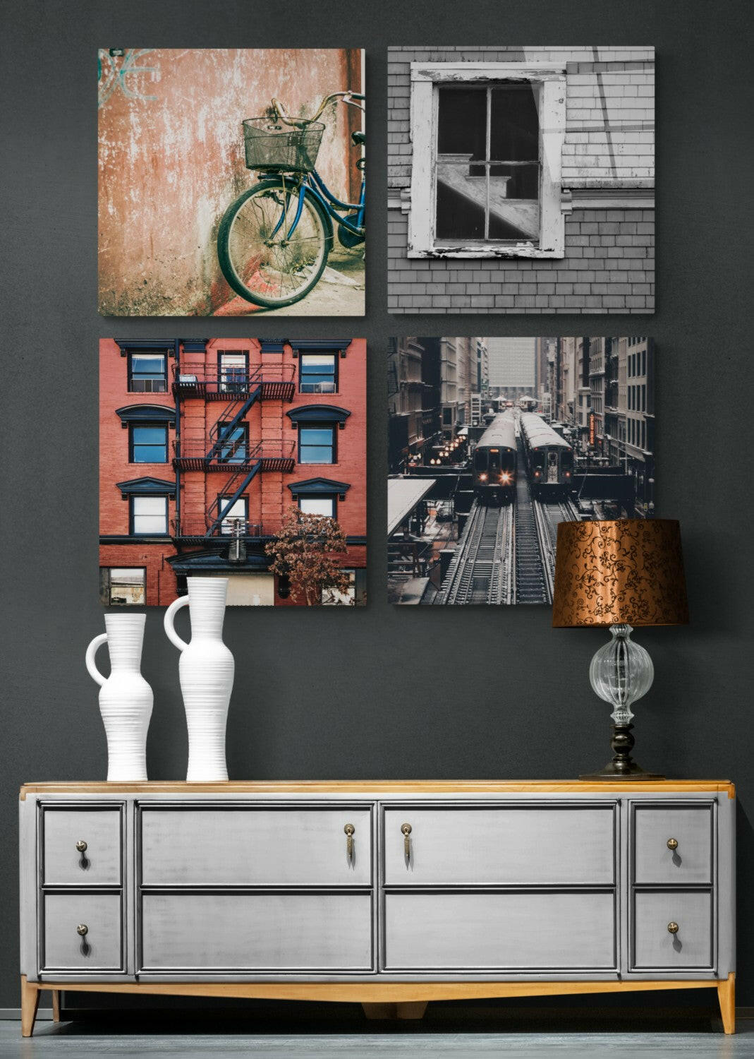 City Quadro Glass Wall Art