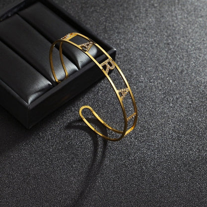 Customized Letter Name Bracelet Bangles for Women Men Chrismas Jewelry Gift