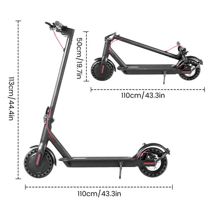 Electric Scooter 350W E Scooter Shock-absorbing ‎8.5 Inches Folding waterproof Commuting Electric Scooters