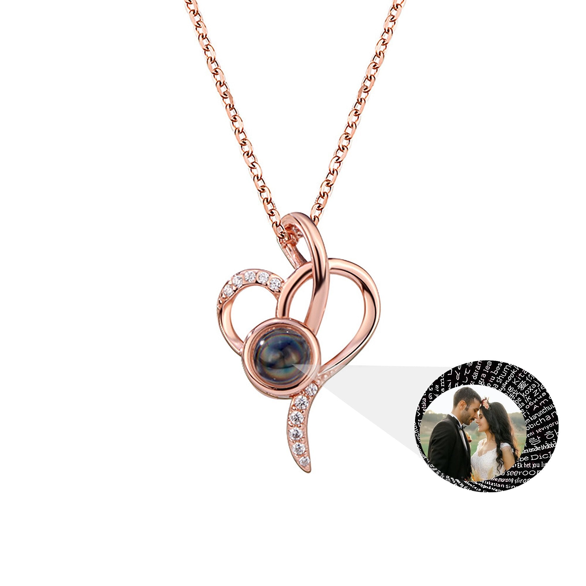 customizable Love photos Projection Necklace Pendant