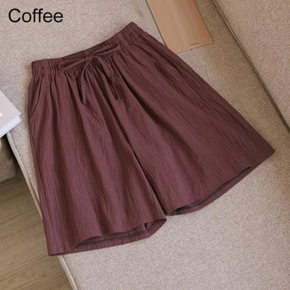 Summer Cotton Linen Loose Women&